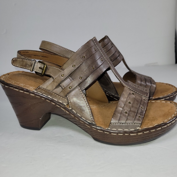 Naturalizer Malina Brown Strappy Studded Leather Medium Heel Sandals 10.5 - Picture 3 of 13